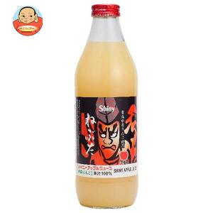 青森県りんごジュース シャイニー アップルジュース ねぶた 1L瓶×6本入｜misono-support