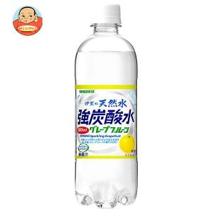 サンガリア 伊賀の天然水 強炭酸水 グレープフルーツ 500mlペットボトル×24本入｜misono-support