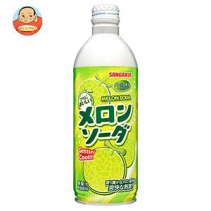 サンガリア メロンソーダ 500gボトル缶×24本入 炭酸飲料の商品画像