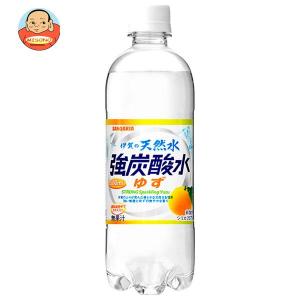 サンガリア 伊賀の天然水 強炭酸水 ゆず 500mlペットボトル×24本入