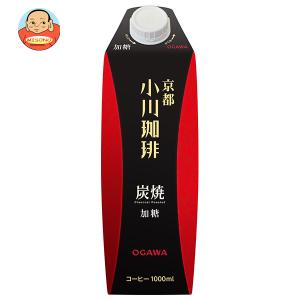 小川珈琲 小川珈琲店 炭焼珈琲 加糖 1000ml紙パック×12本入