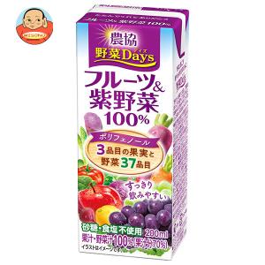 雪印メグミルク 農協 野菜Days フルーツ&amp;紫野菜100% 200ml紙パック×18本入｜ 送料別