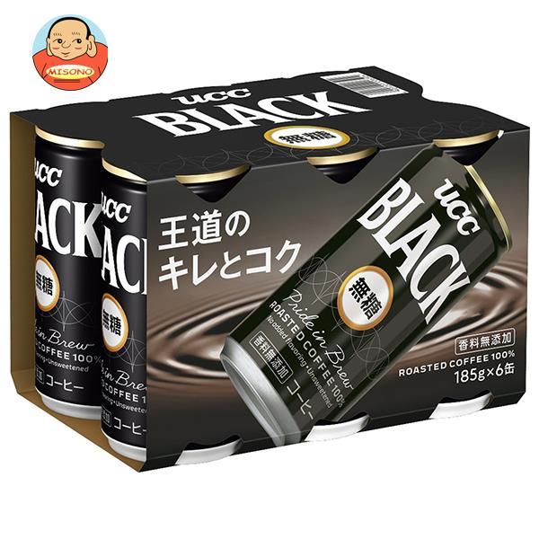 UCC BLACK(ブラック) 無糖(6缶パック) 185g缶×30(6×5)本入