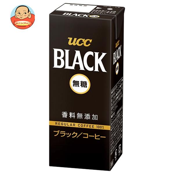 UCC BLACK(ブラック)無糖 200ml紙パック×24本入｜ 送料別
