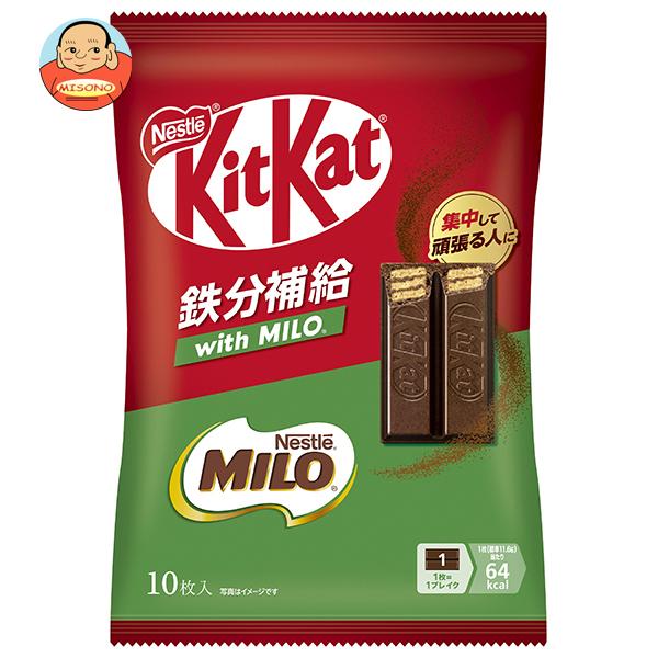 ネスレ日本 キットカット 鉄分補給 with MILO 10枚×12袋入｜ 送料別