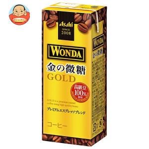 アサヒ飲料 WONDA(ワンダ) 金の微糖 200ml紙パック×24本入｜味園サポート ヤフー店