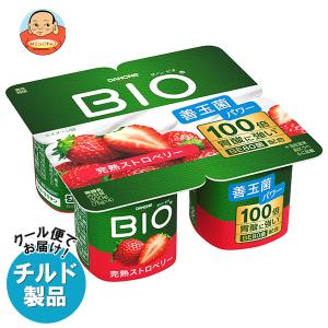 送料無料 【チルド(冷蔵)商品】ダノンジャパン ダノンビオ BIO 完熟ストロベリー (75g×4)×6個入｜misono-support