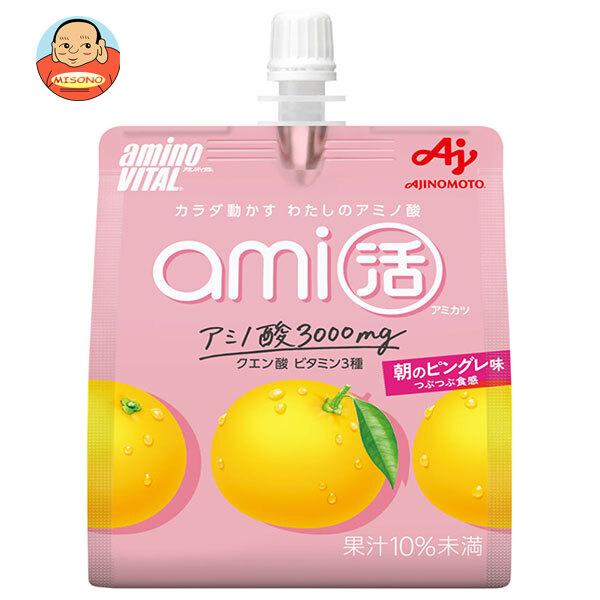 味の素 アミノバイタルami活 ゼリードリンク 朝のピングレ味 180gパウチ×24本入｜ 送料別