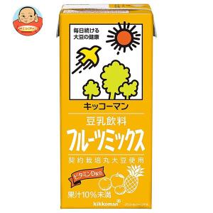 キッコーマン 豆乳飲料 フルーツミックス 1000ml紙パック×12(6×2)本入｜misono-support