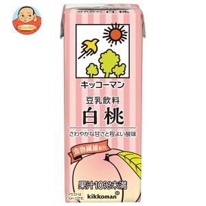 キッコーマン 豆乳飲料 白桃 200ml紙パック×18本入｜misono-support