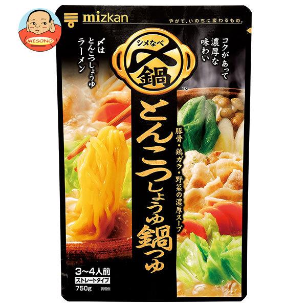 ミツカン 〆まで美味しい とんこつしょうゆ鍋つゆ ストレート 750g×12袋入｜ 送料別