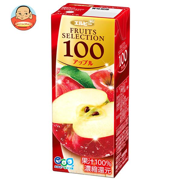 エルビー フルーツセレクション アップル100% 200ml紙パック×24本入｜ 送料別