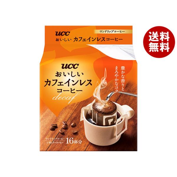 UCC おいしいカフェインレスコーヒー ワンドリップコーヒー (7g×16P)×12(6×2)袋入｜...