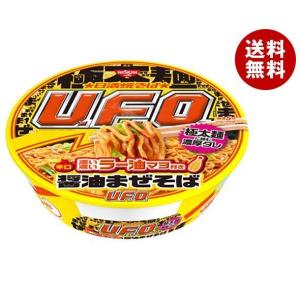 送料無料 日清食品 日清焼そばＵ.Ｆ.Ｏ. 濃い濃いラー油マヨ付き 醤油まぜそば 112g×12個入