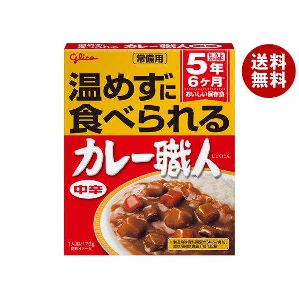 江崎グリコ 常備用カレー職人 中辛 170g×10個入×(2ケース)｜ 送料無料