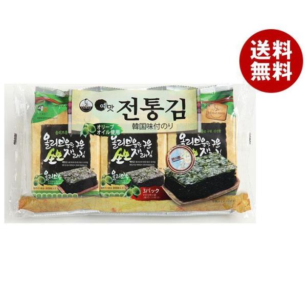 白子のり オリーブオイル韓国伝統のり 3袋詰(8切8枚)板のり3枚×12個入｜ 送料無料 一般食品 ...