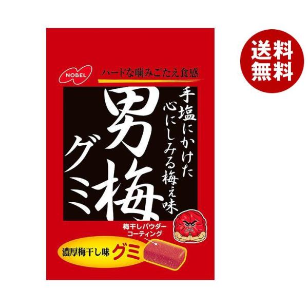 ノーベル製菓 男梅グミ 38g×6袋入×(2ケース)｜ 送料無料 うめ 駄菓子 お菓子 ぐみ