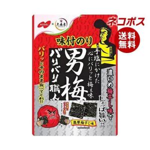 【全国送料無料】【ネコポス】ノーベル製菓 バリバリ職人 男梅味 3g×5袋入｜ お菓子 袋 梅干し 海苔｜misonoya