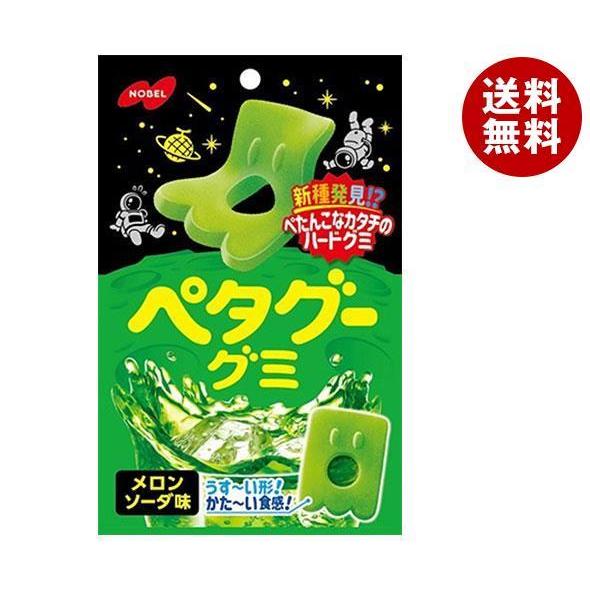 ノーベル製菓 ペタグーグミ メロンソーダ 50g×6袋入×(2ケース)｜ 送料無料 お菓子 袋 グミ