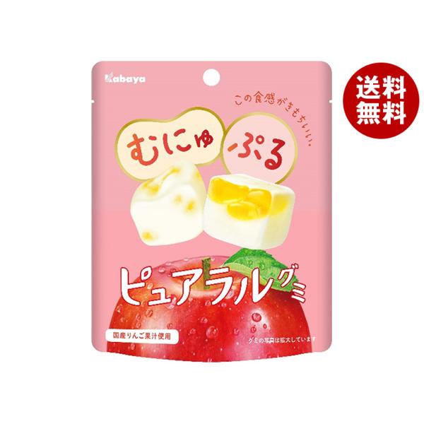 カバヤ ピュアラルグミ りんご 58g×8個入×(2ケース)｜ 送料無料