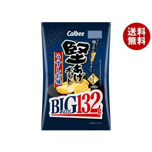 【送料無料・メーカー/問屋直送品・代引不可】カルビー 堅あげポテト BIG うすしお味 144g×12袋入｜ お菓子 スナック菓子 ビッグ 塩｜misonoya