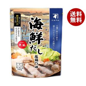 にんべん 海鮮だし 塩鍋つゆ 750gパウチ×12袋入×(2ケース)｜ 送料無料｜misonoya