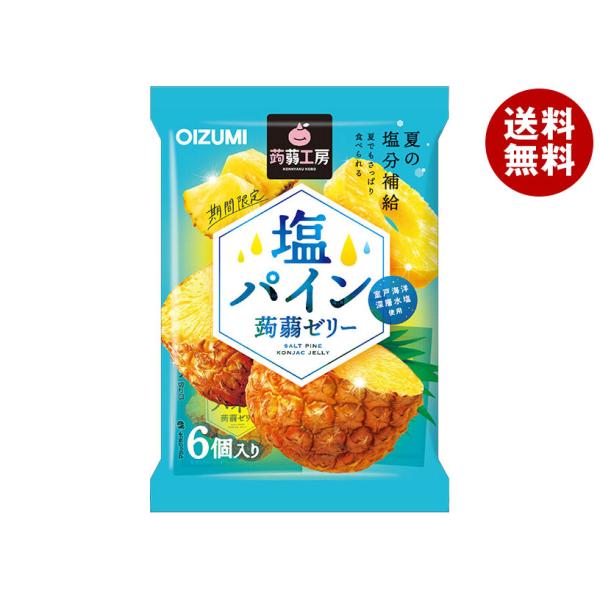 オーイズミ下仁田 蒟蒻工房 塩パイン 蒟蒻ゼリー 6個入×16袋入×(2ケース)｜ 送料無料