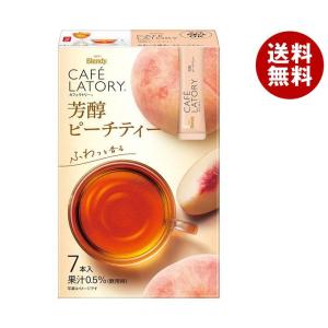 AGF ブレンディ カフェラトリー スティック 芳醇ピーチティー (6.5g×7本)×24箱入｜ 送料無料 Blendy 紅茶 インスタント 粉末｜misonoya