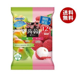 オリヒロ ぷるんと蒟蒻ゼリー 梅＋ライチ (20g×12個)×12袋入｜ 送料無料