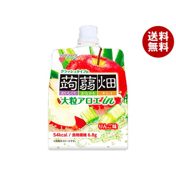 マンナンライフ 大粒アロエin クラッシュタイプの蒟蒻畑 りんご味 150gパウチ×30本入｜ 送料...