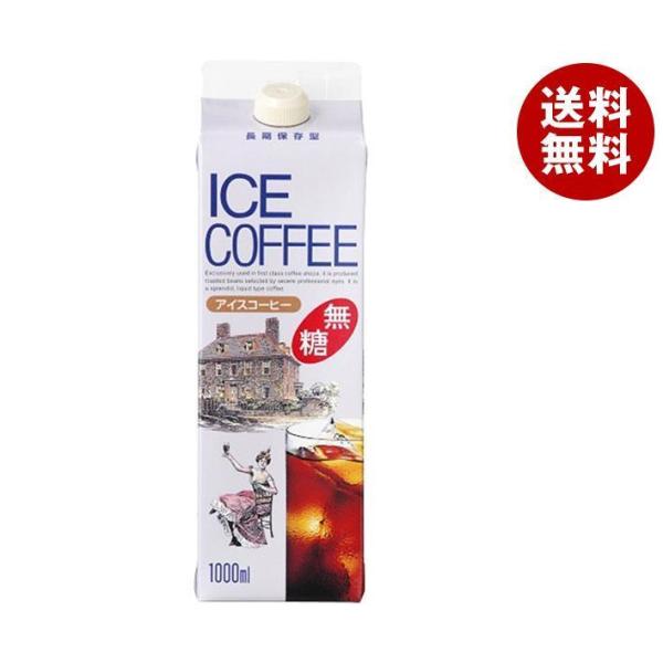 ジーエスフード GS アイスコーヒー 無糖 1000ml紙パック×12本入×(2ケース)｜ 送料無料...