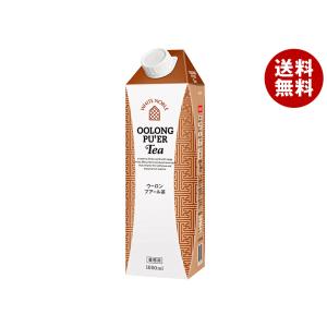 三井農林 ホワイトノーブル ウーロンプアール茶 1L紙パック×6本入×(2ケース)｜ 送料無料 業務用 烏龍茶 ウーロン茶 プアール茶 お茶 1000ml 紙パック｜misonoya