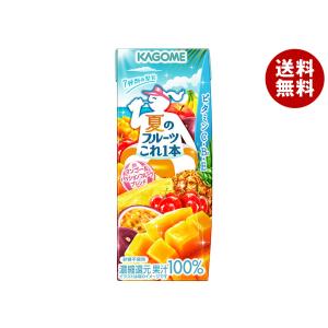 カゴメ 夏のフルーツこれ一本 パイン&amp;シトラスレモンブレンド 200ml紙パック×24本入×(2ケース)｜ 送料無料