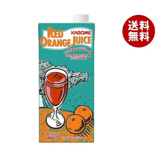 カゴメ レッドオレンジジュース（ホテルレストラン用） 1L紙パック×6本入×(2ケース)｜ 送料無料