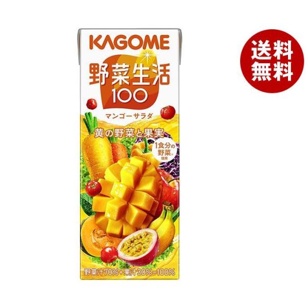 カゴメ 野菜生活100 マンゴーサラダ 200ml紙パック×24本入｜ 送料無料