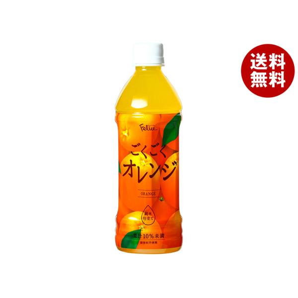 富永貿易 フェリーチェ ごくごくオレンジ 500mlPET×24本入×(2ケース)｜ 送料無料