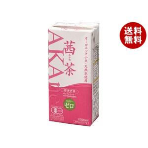 遠藤製餡 茜茶 1L紙パック×6本入｜ 送料無料 茶飲料 健康茶 無糖 ノンカロリー 有機JAS｜misonoya