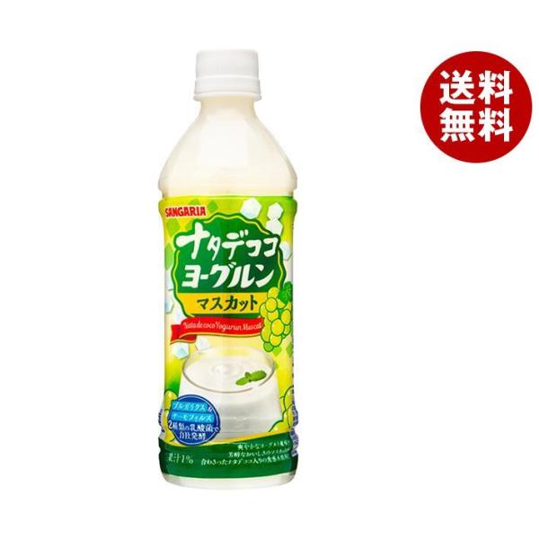 サンガリア ナタデココヨーグルンマスカット 500mlペットボトル×24本入×(2ケース)｜ 送料無...