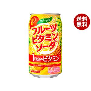 サンガリア スキッと フルーツビタミンソーダ 350g缶×24本入×(2ケース)｜ 送料無料｜misonoya