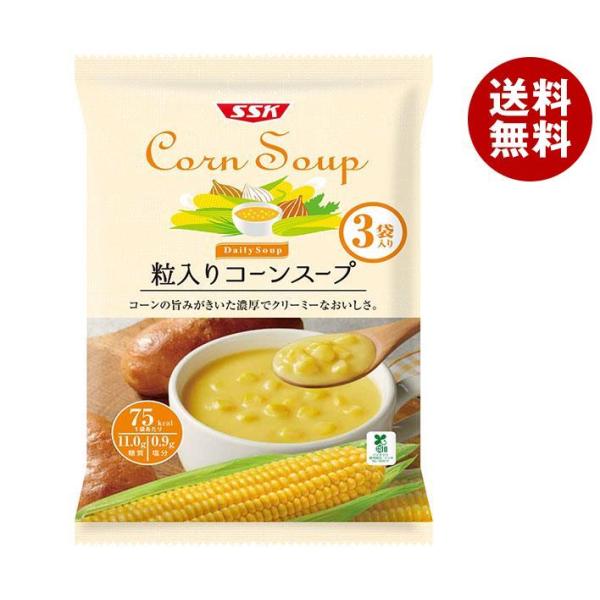 SSK Daily Soup(デイリースープ) 粒入りコーンスープ 160g×3×20袋入×(2ケー...