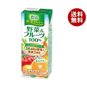 雪印メグミルク 農協 野菜Days 野菜＆フルーツ100% 200ml紙パック×18本入×(2ケース)｜ 送料無料｜misonoya