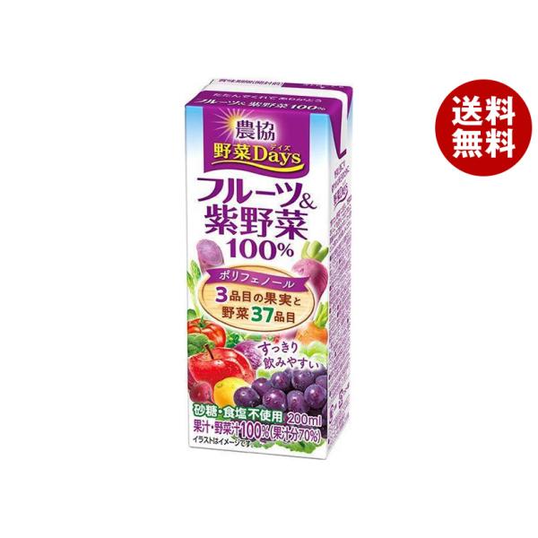 雪印メグミルク 農協 野菜Days フルーツ&amp;紫野菜100% 200ml紙パック×18本入×(2ケー...