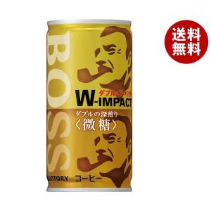 サントリー BOSS(ボス) ダブルインパクト 微糖 185g缶×30本入｜ 送料無料 珈琲 コーヒー boss 微糖｜misonoya