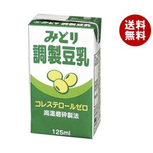 九州乳業 みどり 調製豆乳 125ml紙パック×12本入×(2ケース)｜ 送料無料 豆乳 乳性飲料｜misonoya