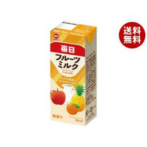 毎日牛乳 毎日フルーツミルク 200ml紙パック×24本入｜ 送料別 : 味園