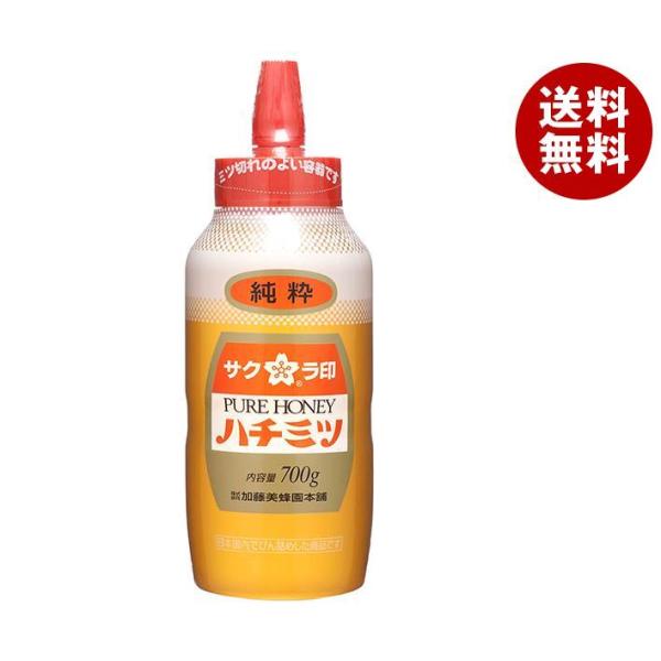 加藤美蜂園 サクラ印 純粋ハチミツ 700g×12本入×(2ケース)｜ 送料無料