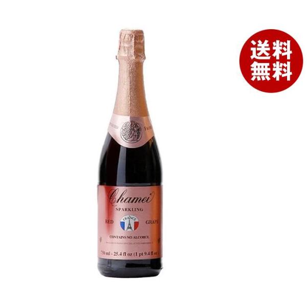 成城石井 シャメイ スパークリングレッドグレープジュース 750ml瓶×12本入｜ 送料無料