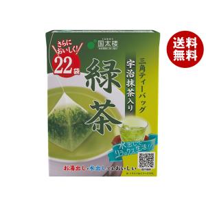 国太楼 宇治抹茶入り緑茶三角ティーバッグ 22P 44g(22袋)×12袋入｜ 送料無料｜misonoya