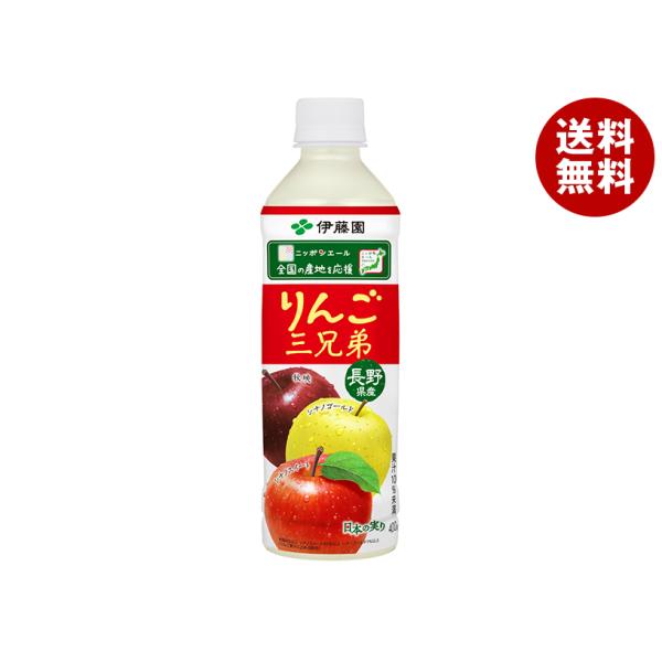 伊藤園 ニッポンエール 長野県産りんご三兄弟 400gペットボトル×24本入｜ 送料無料
