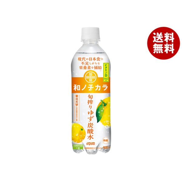 ダイドー 和ノチカラ 旬搾りゆず炭酸水 500mlペットボトル×24本入×(2ケース)｜ 送料無料